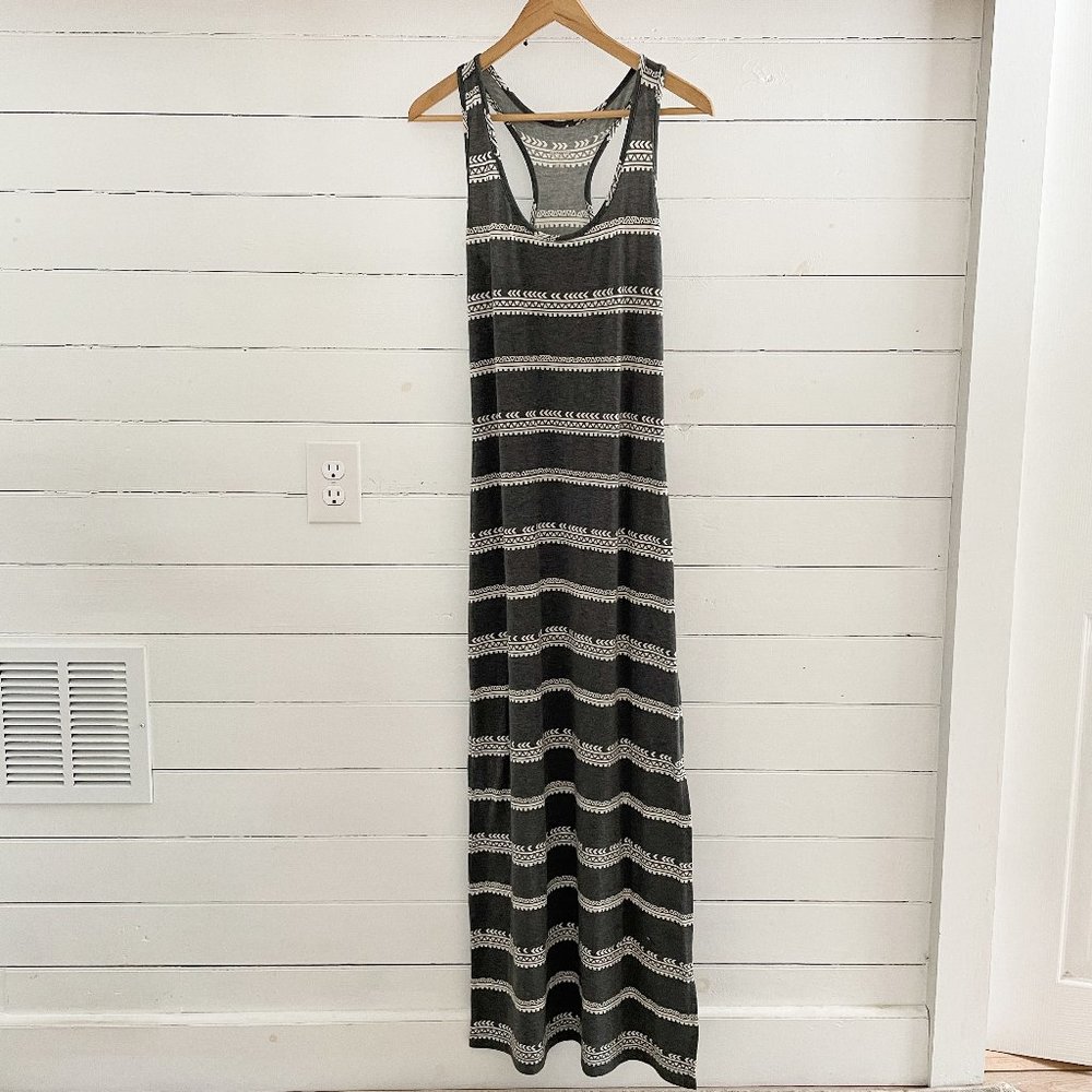 Mossimo Gray Aztec Print Maxi Dress